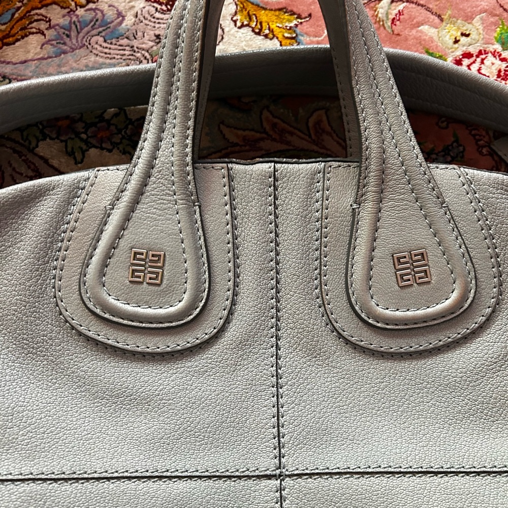Givenchy Powder Blue Leather Nightingale Large Tote Purse - Picture 2 of 16